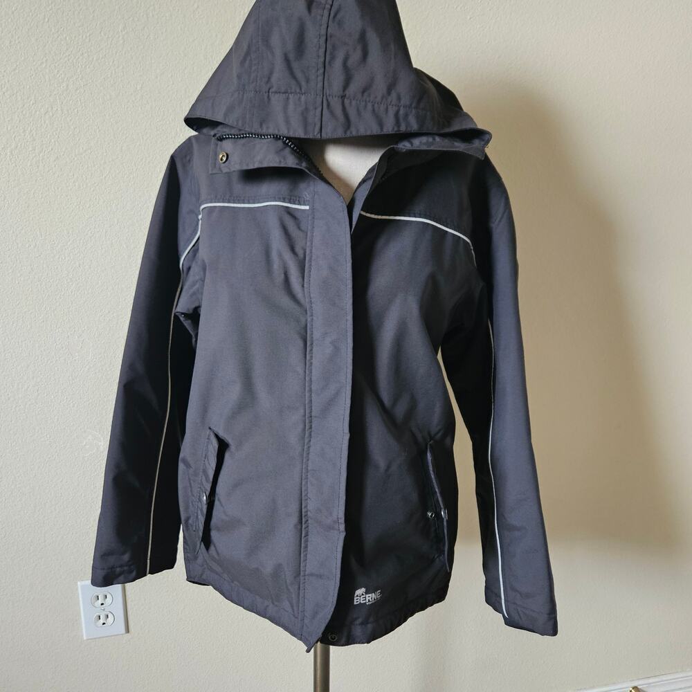 Berne Black 100% Nylon Youth Splash Insulated Jacket Large